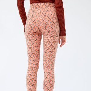 NWT UO Susie Jacquard High-Waisted Zip-Front Pant